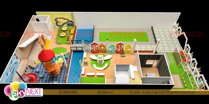 Khu Vui Chơi CLOUD KIDS 250m2 - Bình Dương 2 Phối cảnh Khu vui chơi Cloud-Kids Bình Dương sang trọng hiện đại!