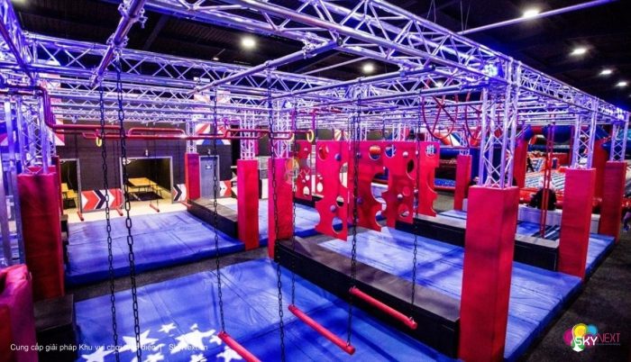 Khu Vui Chơi Vận Động Ninja Course Xu Hướng Mới Dành Cho Giới Trẻ 2 Trampoline vận động cho bé bứt phá sức bật giải phóng năng lượng!