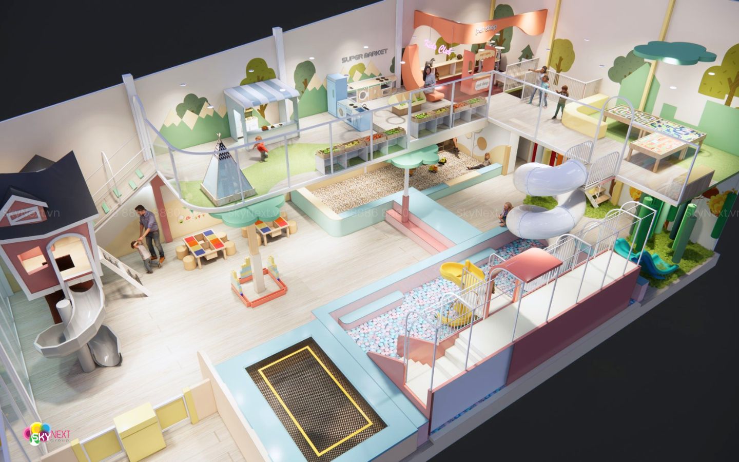 Khu Vui Chơi Trẻ Em LitoKidz 250m2 Trong Khu Dân Cư - Đồng Nai 10 Bài toán thiết kế khu vui chơi trẻ em LitoKidz