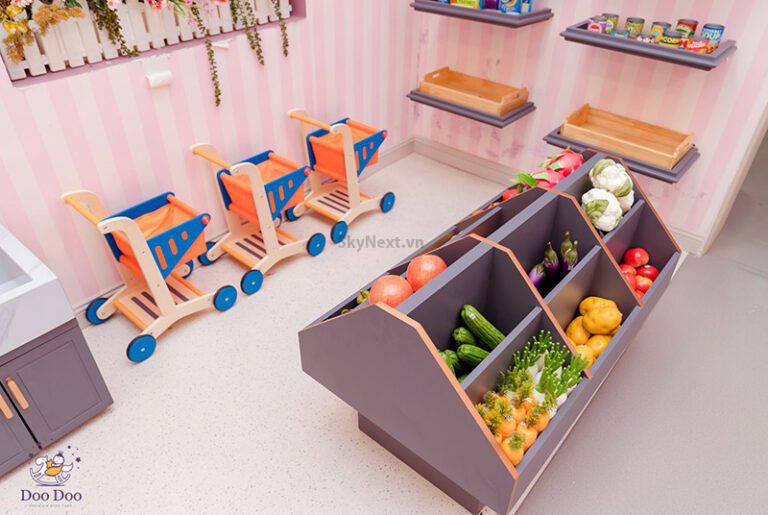 Khu siêu thị dễ thương tại khu vui chơi Doo Doo Premium Kids Cafe