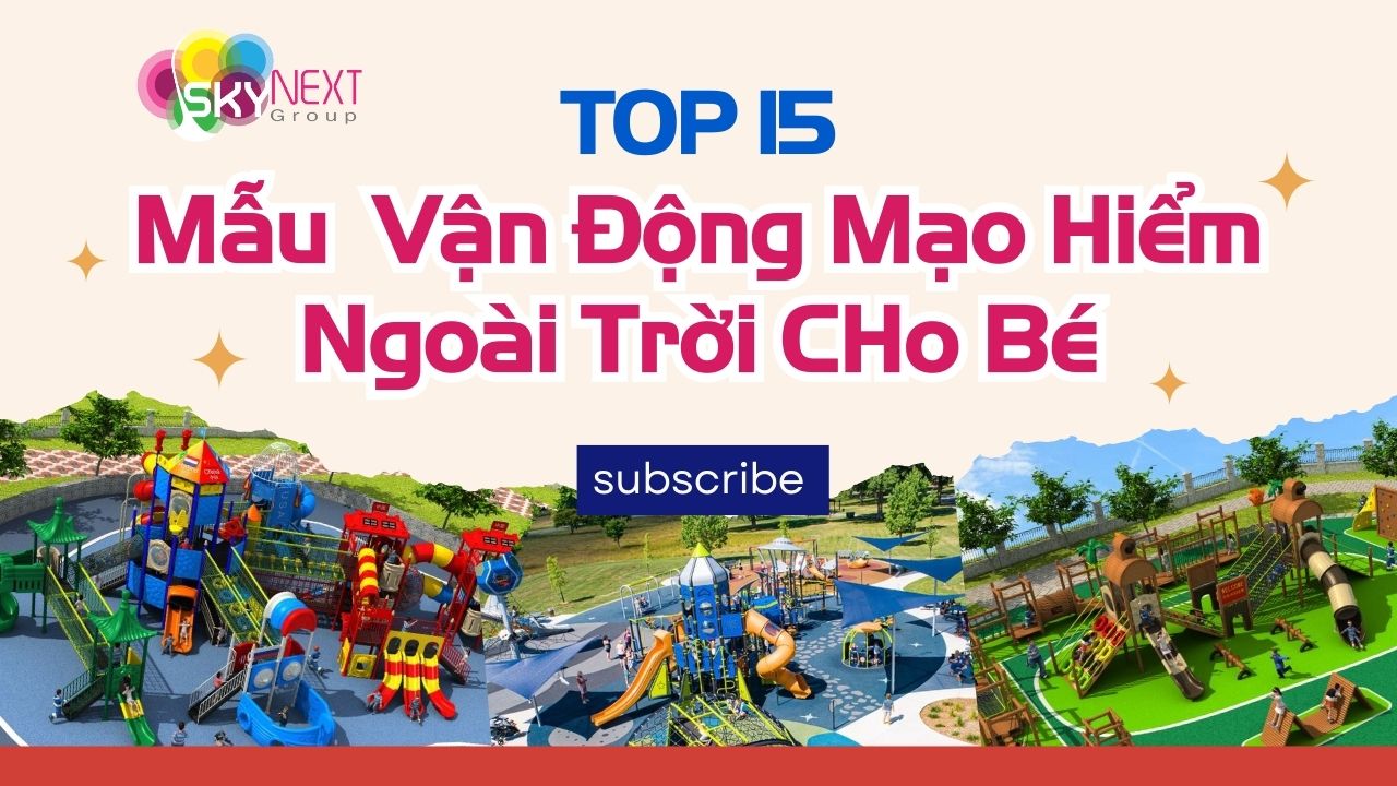 Hình ảnh mô hình trò chơi vận động ngoài trời mạo hiểm cho bé