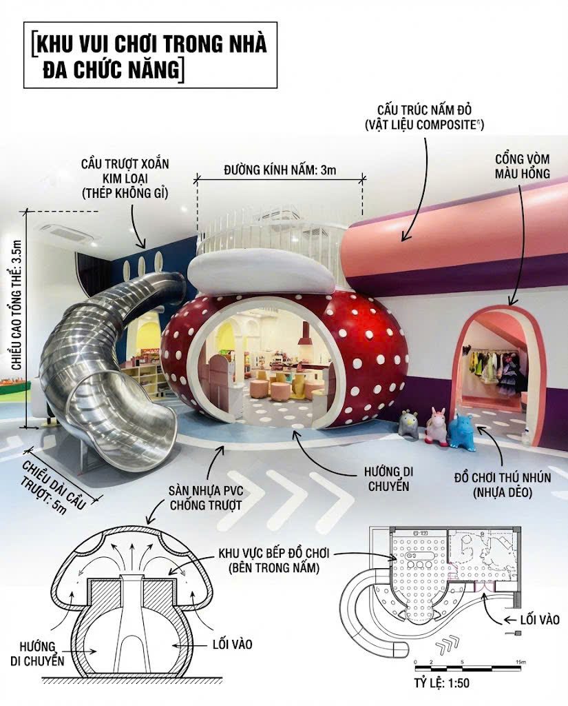 Các chú thích chi tiết cho công trình