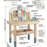 Bàn thợ mộc đồ chơi
