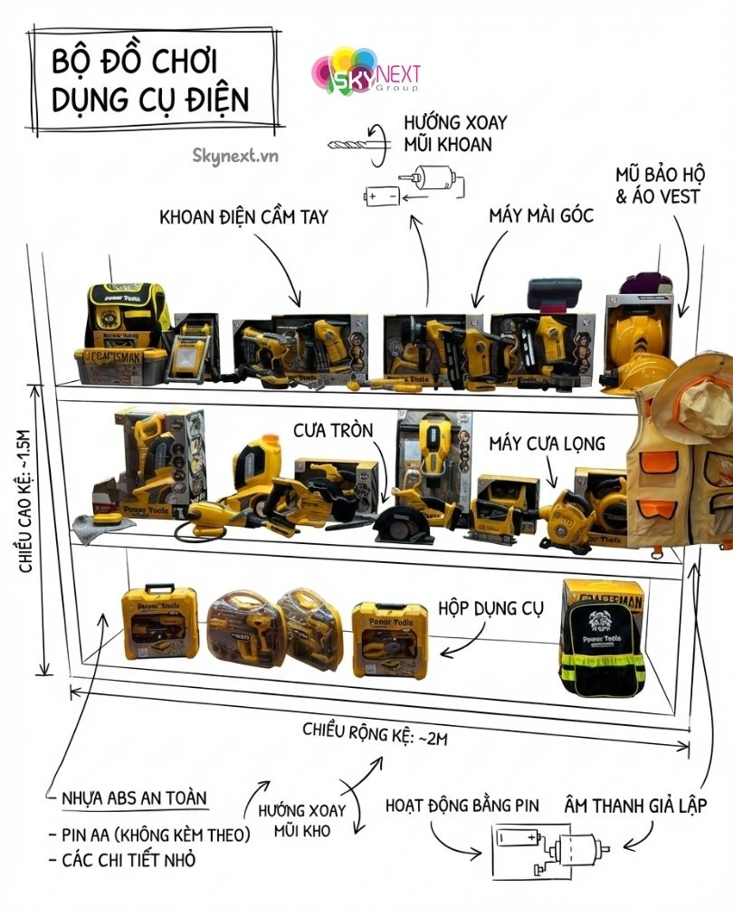 Dồ chơi dụng cụ diện