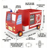 Mô hình xe cứu hỏa đồ chơi chi tiết