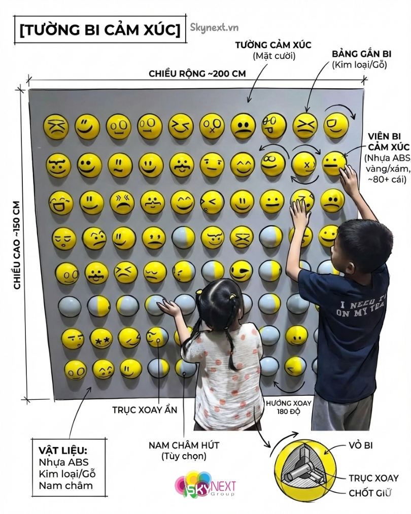 Tường cảm xúc chơi tương tác