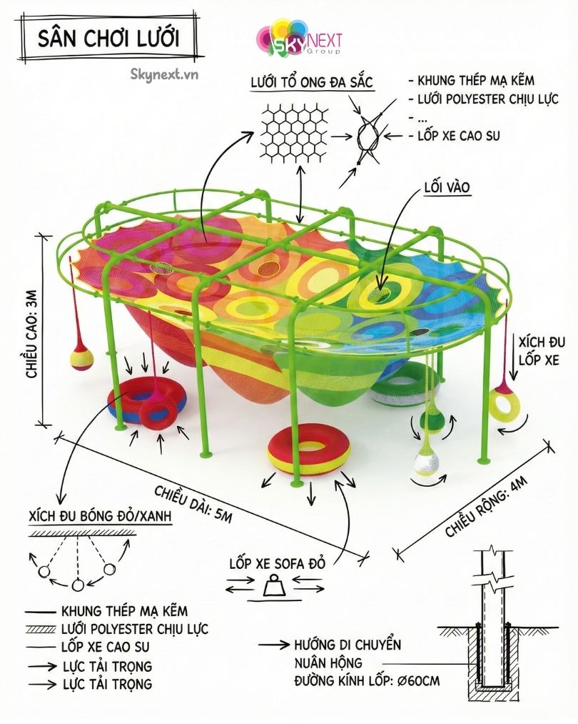 Khu đan dây màu sắc