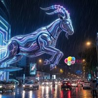 Linh vật dê công nghệ tương lai