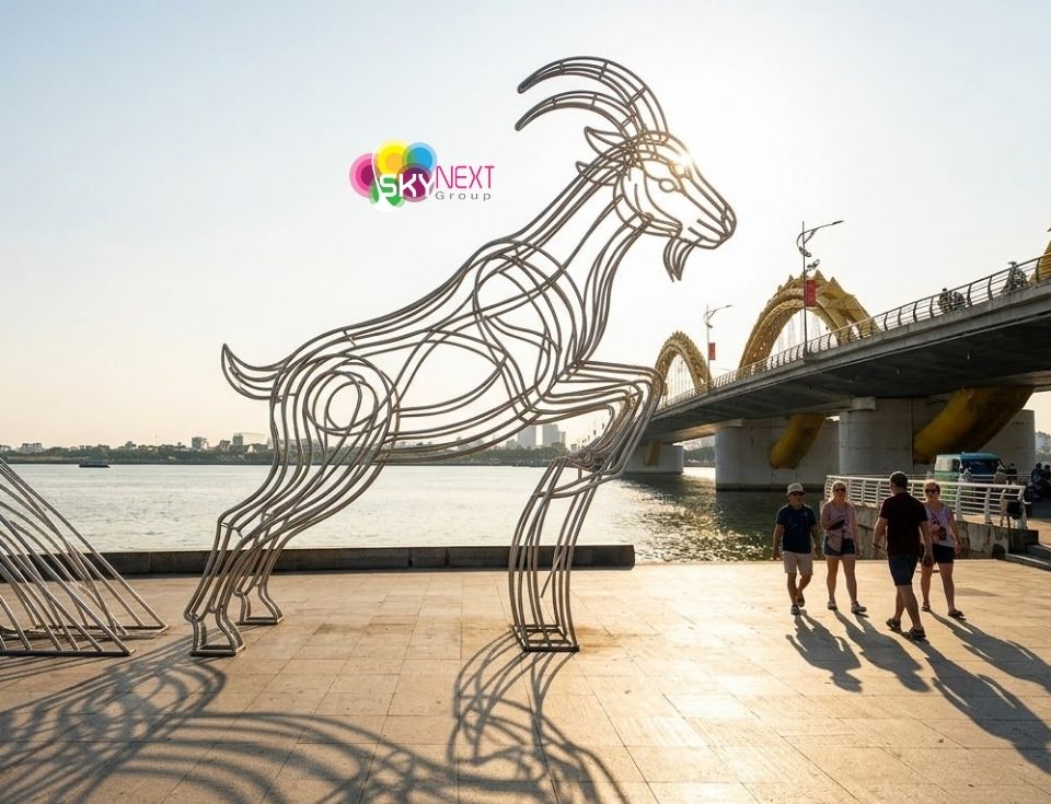 Nhân vật dê năm mới 2027 tại Đà Nẵng