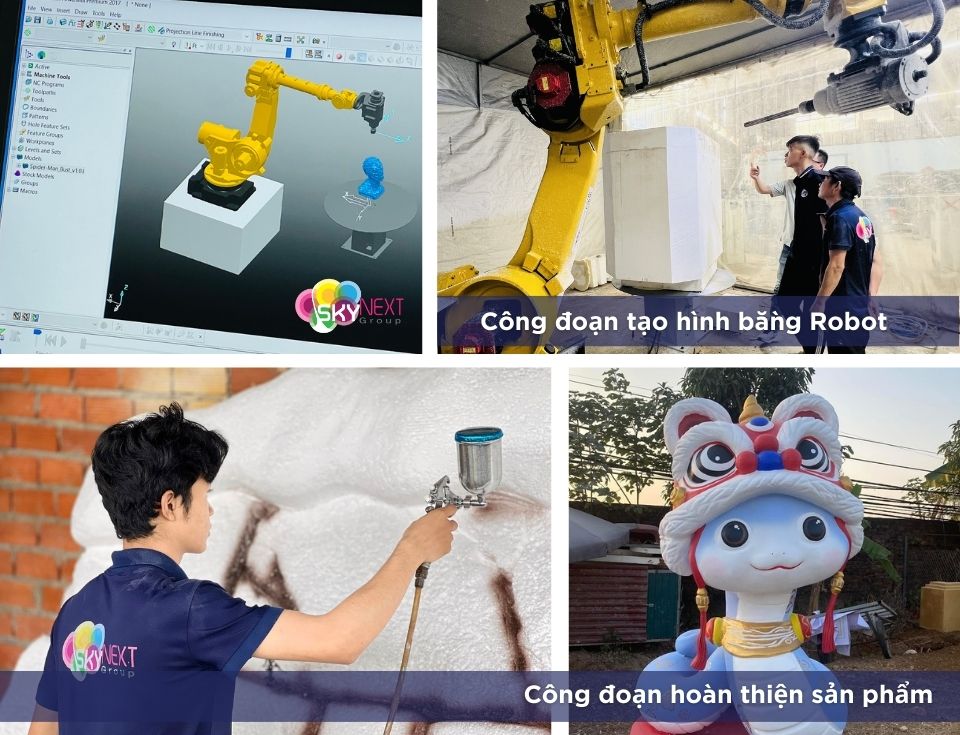 Thi công linh vật mỗi dịp Tết đến