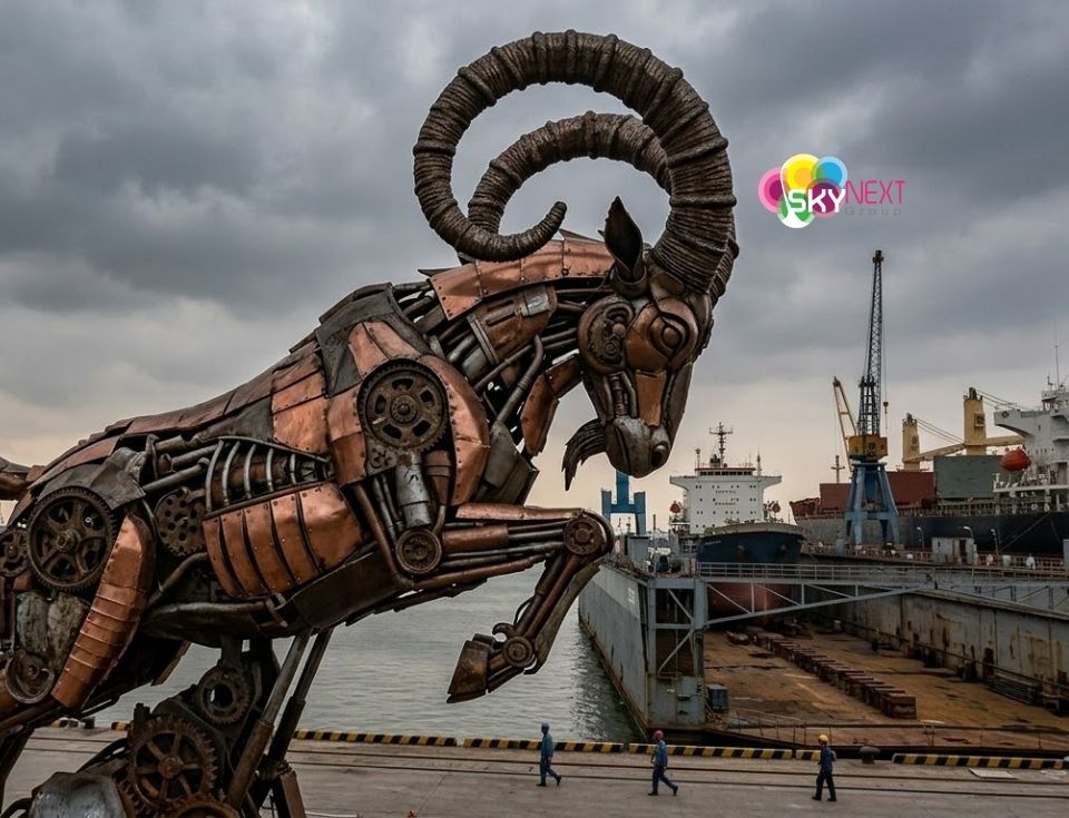 Tạo hình 3D dê núi cơ bắp công nghiệp