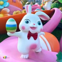 Điêu Khắc Tạo Hình Chú Thỏ Dễ Thương Trang Trí