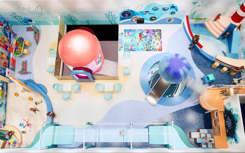 Thiết kế khu vui chơi 900m² sinh lời từ cách chia diện tích 1 Sơ đồ thiết kế khu vui chơi 900m² với khu toddler, multi-level, café và phòng tiệc sinh nhật