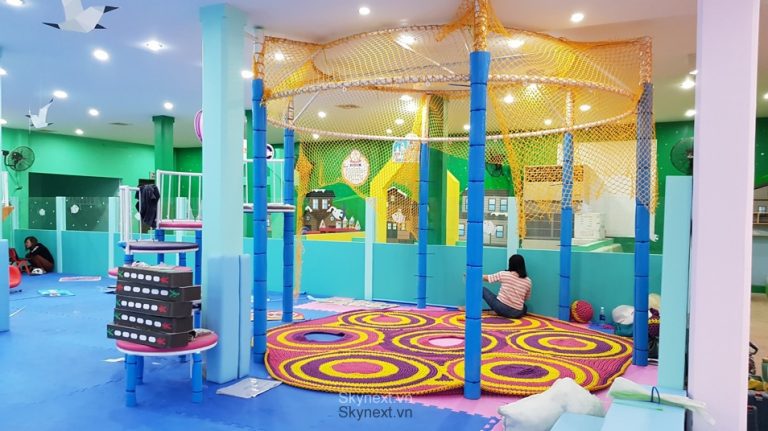 Trò chơi đan bằng dây rất thích hợp với các khu vui chơi có máy lạnh