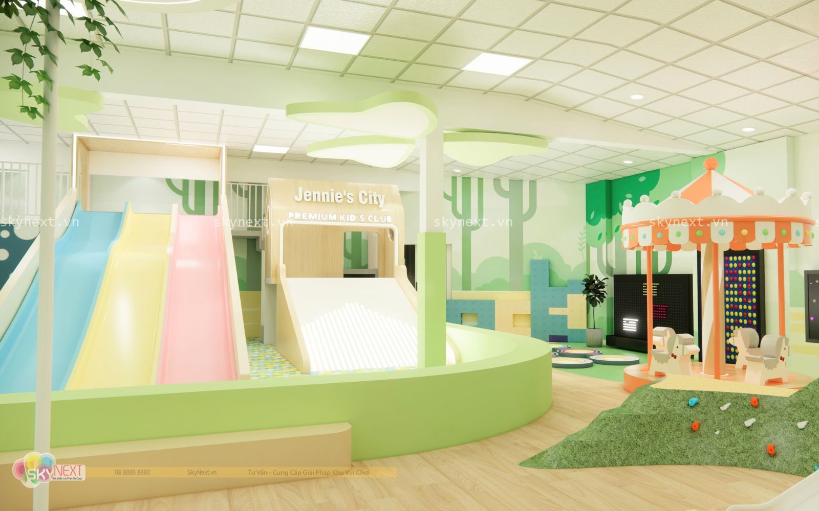 Công Trình Khu Vui Chơi Jennie’s Kids Zone 700m2 Tại TP.HCM 9 Phối cảnh 3D khu vui chơi Jennie’s Kids Zone