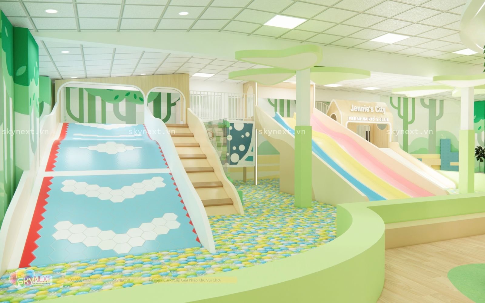 Công Trình Khu Vui Chơi Jennie’s Kids Zone 700m2 Tại TP.HCM 8 Phối cảnh 3D khu vui chơi Jennie’s Kids Zone
