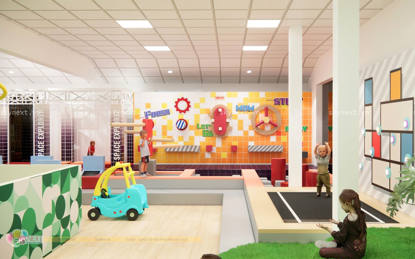 Công Trình Khu Vui Chơi Jennie’s Kids Zone 700m2 Tại TP.HCM 6 Phối cảnh 3D khu vui chơi Jennie’s Kids Zone